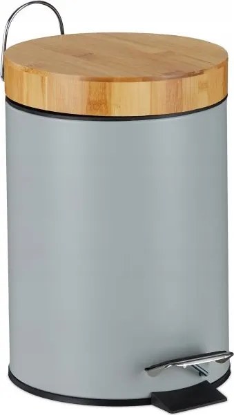 Relaxdays szennyestartó kosár 3l szürke-ezüst árnyalatok