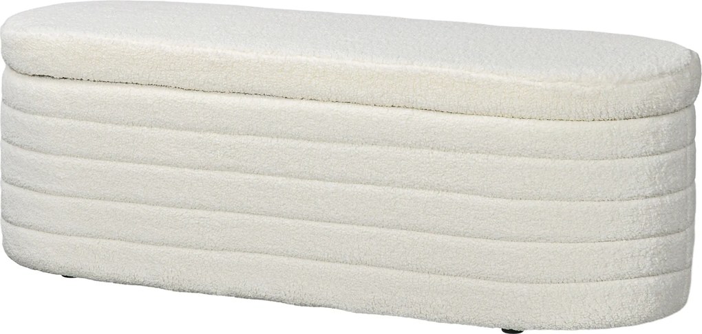 HOMCOM Kárpitozott Puff Padlófejjel, Táskaruhás Megjelenés, Ágyvégi Puff Fa Lábakkal, Tároló Puff a Hálószobába, Nappaliba, Előszobába, 116 x 41 x 40,