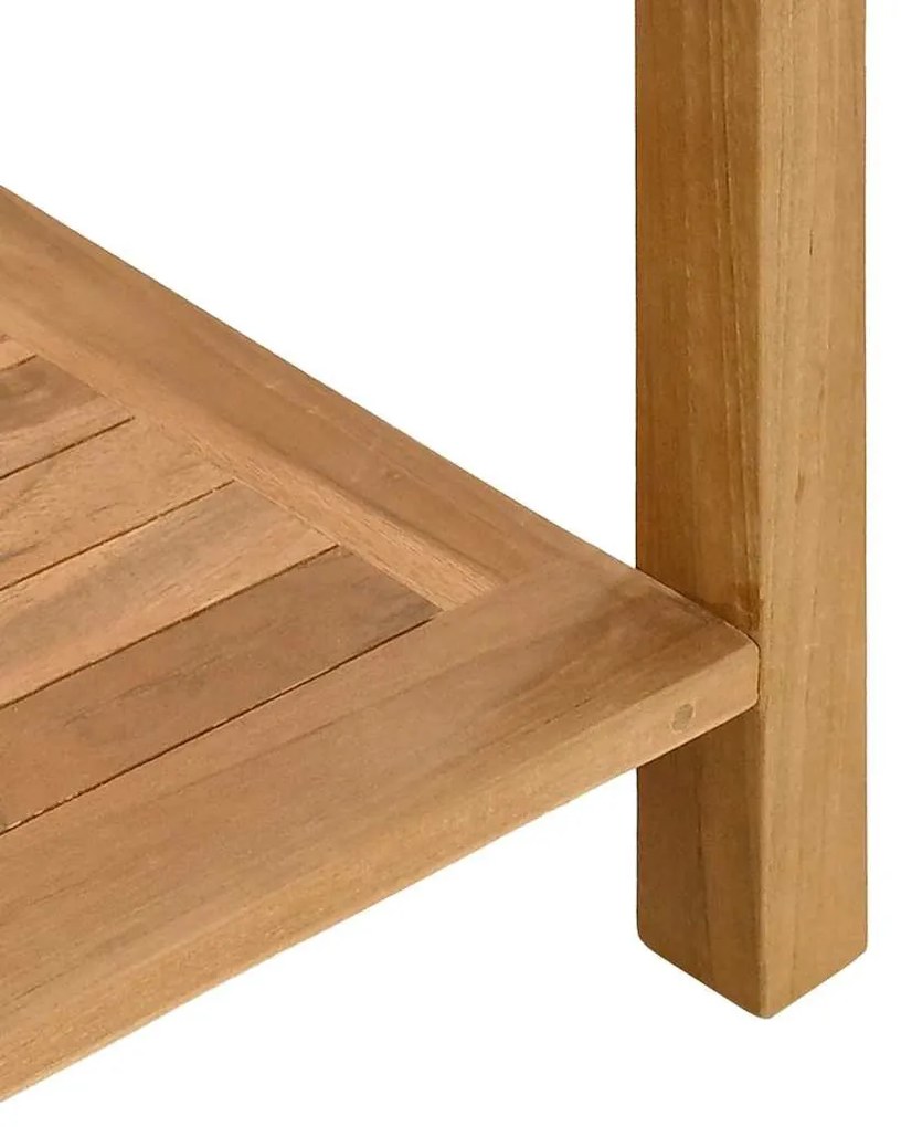 Dohányzóasztal tárolóval Barna 110 x 40 x 45 cm Tömör tíkfa