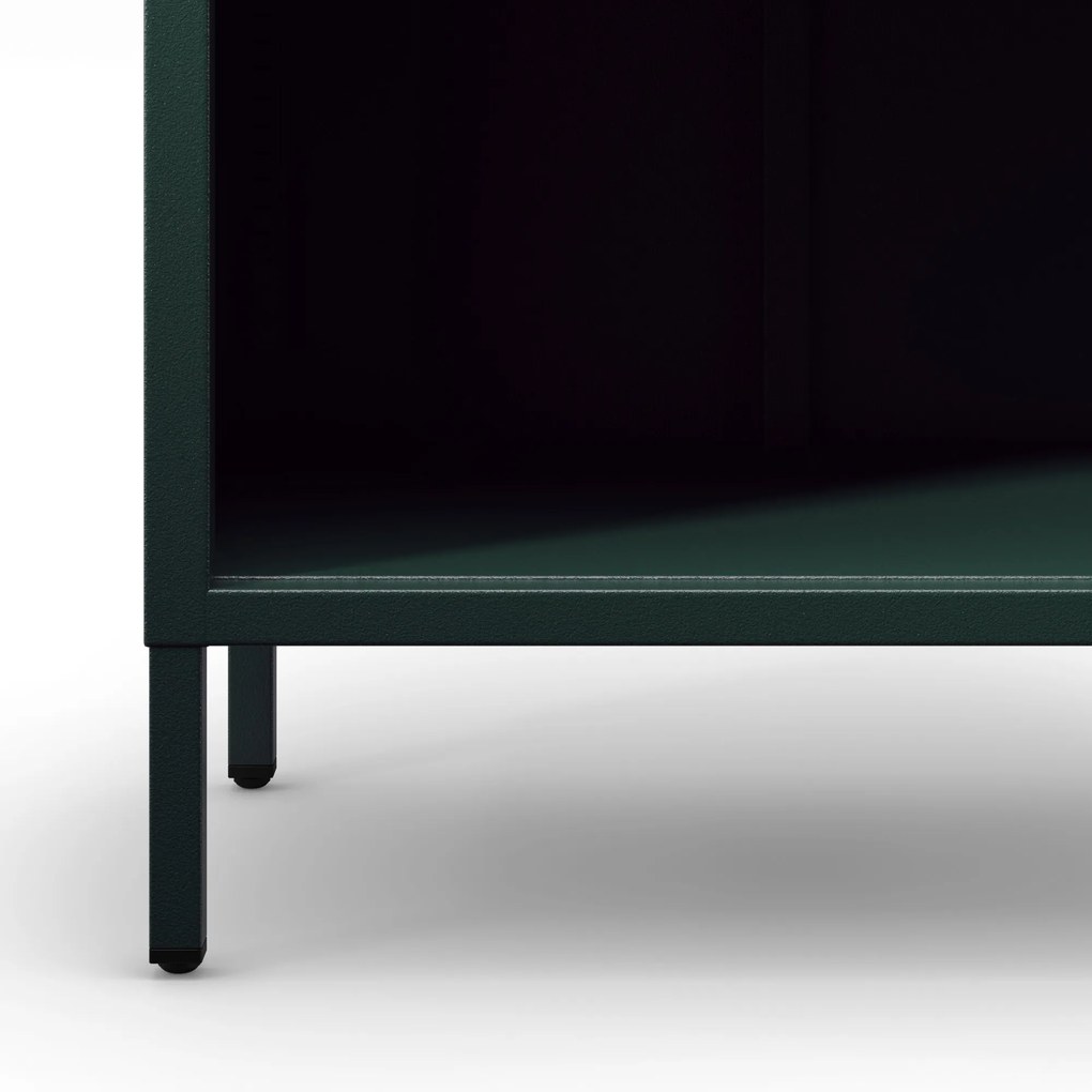 Könyvespolc MARIO, 500 x 1800 x 350 mm, Modern: palack zöld szín