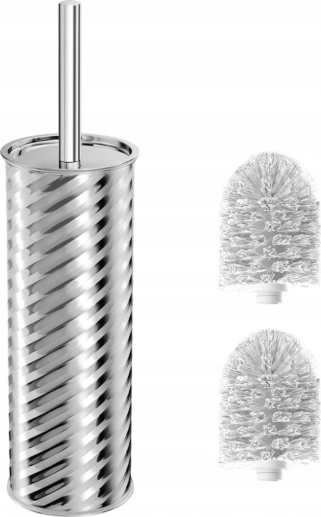 WC-kefe, rozsdamentes acél, ezüst színű