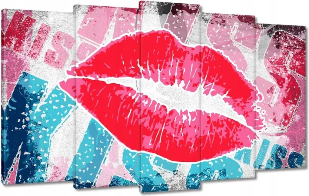 Vászonkép 100x60 Csábító ajkak Csók