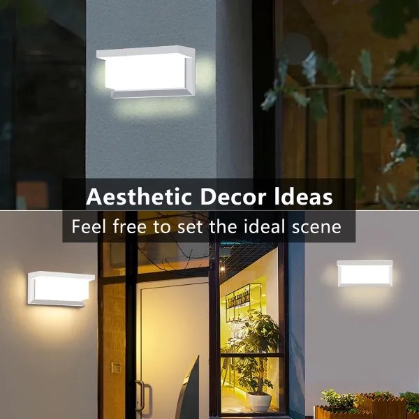 Brilagi - LED RGBW kültéri fali lámpatest BRICKY 1xE27/9W/230V fehér IP54
