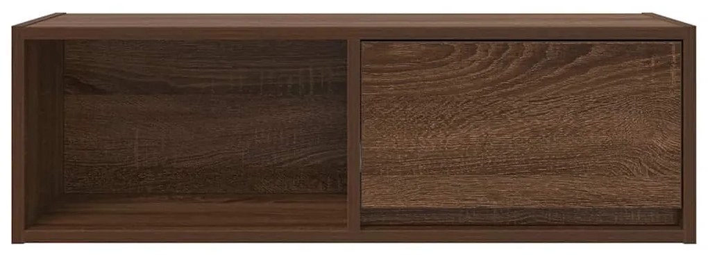 2 db barna tölgy színű szerelt fa TV-szekrény 80x31x25,5 cm