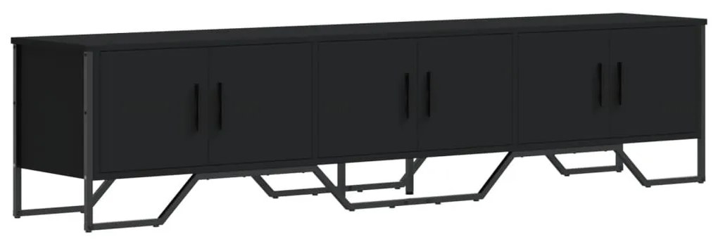 fekete szerelt fa TV-szekrény 180 x 34 x 41 cm