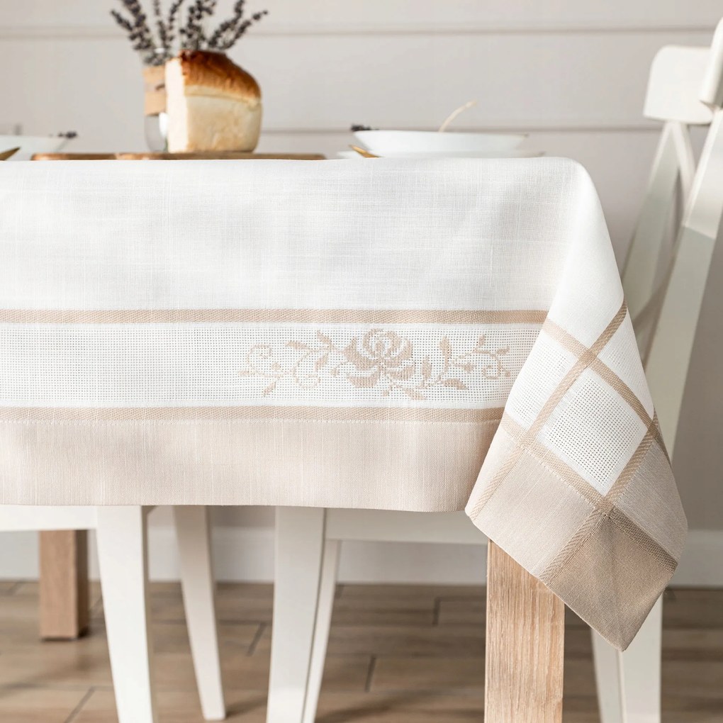 Abrosz hímzéssel 140x180 fehér Astra