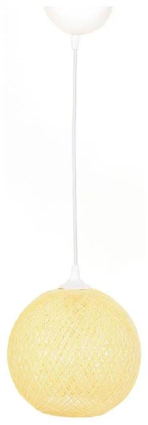 Csillár zsinóron JUTE 1xE27/60W/230V sárga
