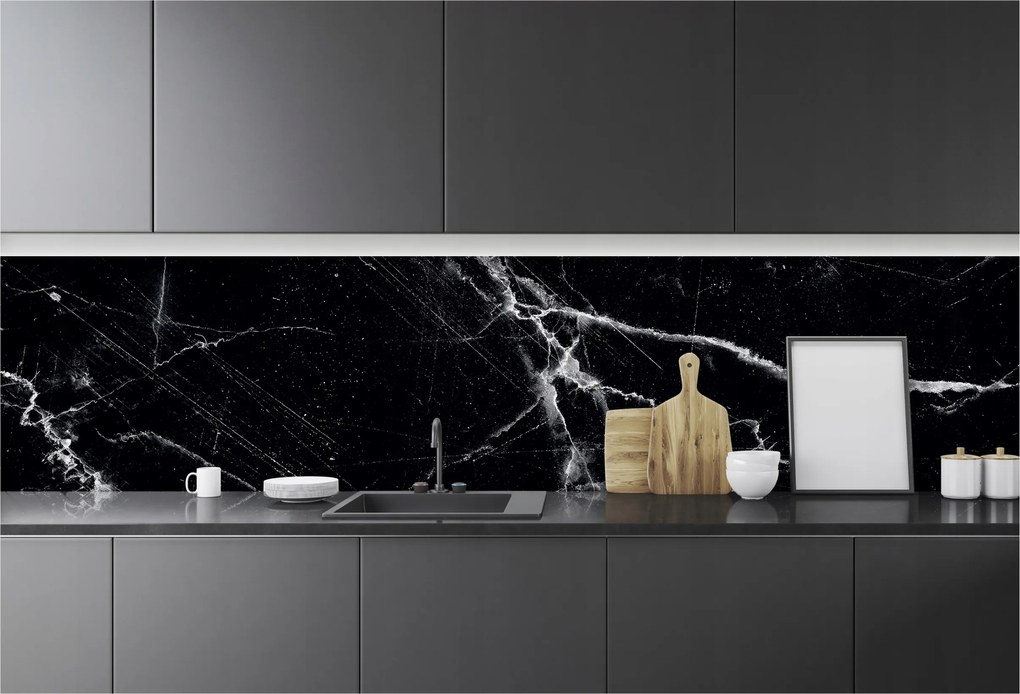 Fotótapéta Konyha Szekrények között Márvány 250x60