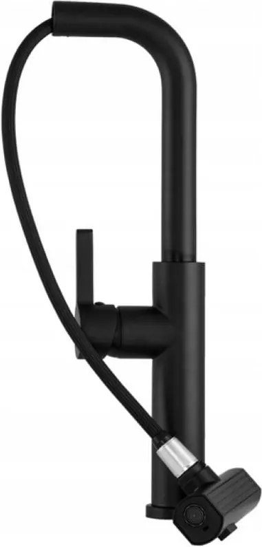 Rotary fekete konyhai csaptelep Gamma