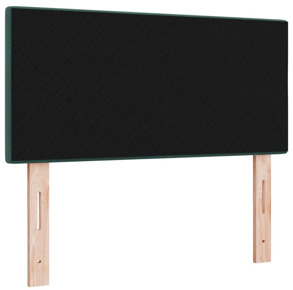 LED Fejtámla Gombos Kárpitozott Sötétzöld 80 cm Bársony