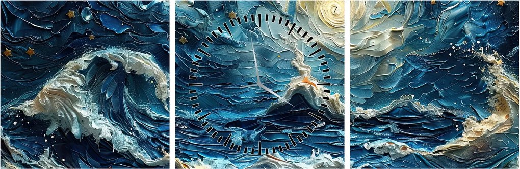 Kép - Az ég és a tenger festése (órával) (90x30 cm)