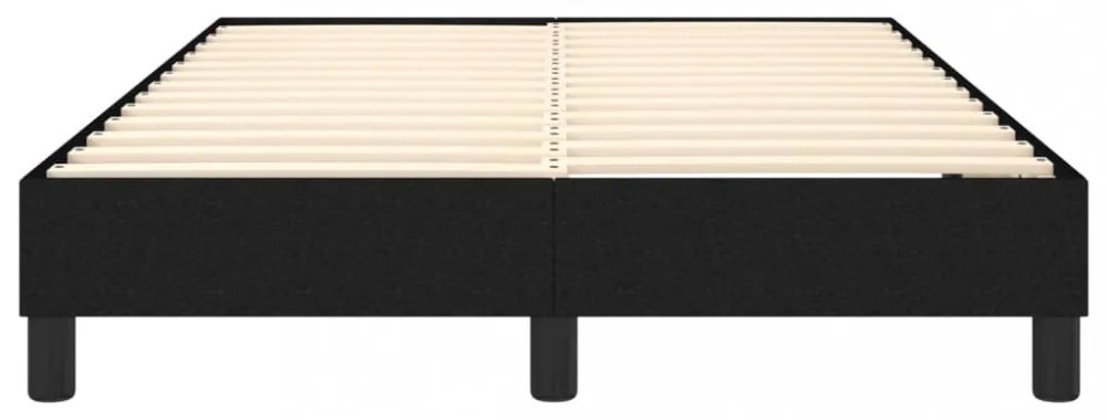 fekete szövet rugós ágykeret 120x200 cm