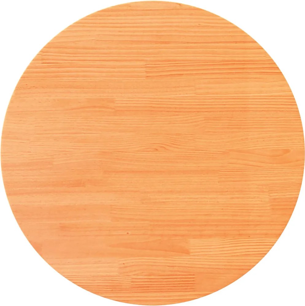 vidaXL viaszbarna tömör fenyőfa kerek asztallap 90 x 2,5 cm