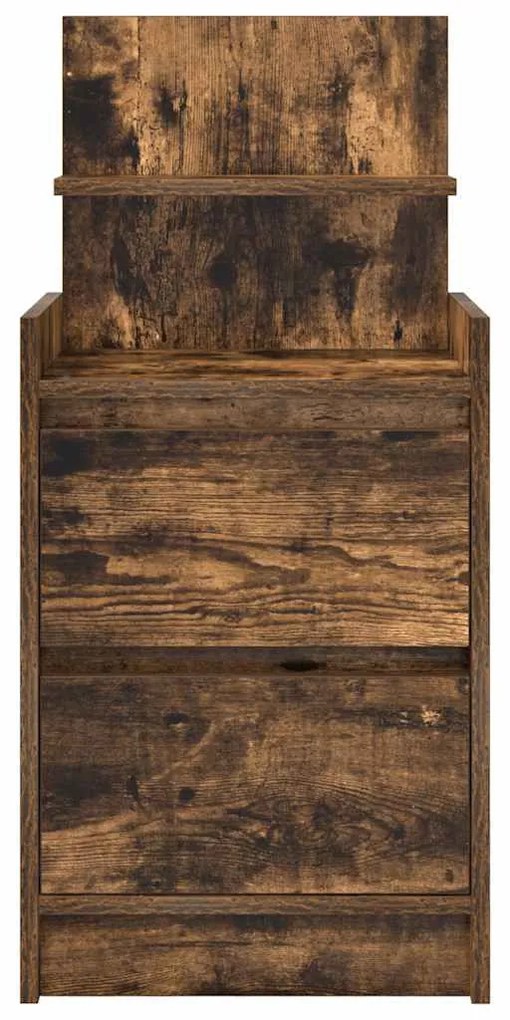 2 db füstös tölgy színű éjjeliszekrények 2 fiókkal 38x34x80 cm