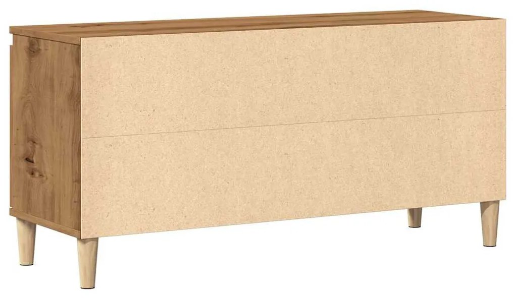kézműves tölgy színű szerelt fa TV-szekrény 102x35x50 cm