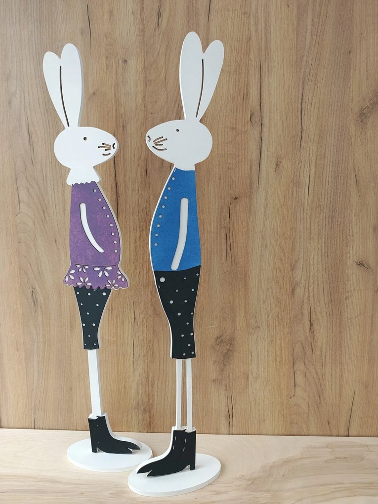 Draka Húsvéti Dekoráció Nyuszi szett 79x14 78x13 cm