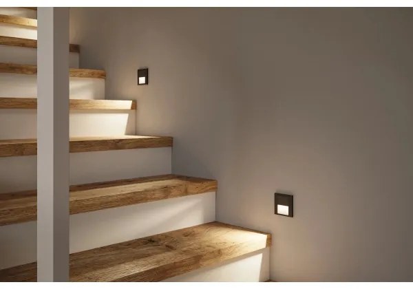 Paulmann 80004 - LED 1W lépcsővilágítás TSARO érzékelővel 230V fekete