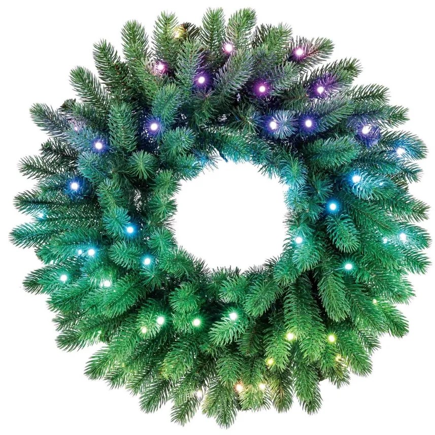 Twinkly GD20P4425P00 - RGB LED karácsonyi koszorú 50 LED, 60 cm, Wi-Fi, dimmer