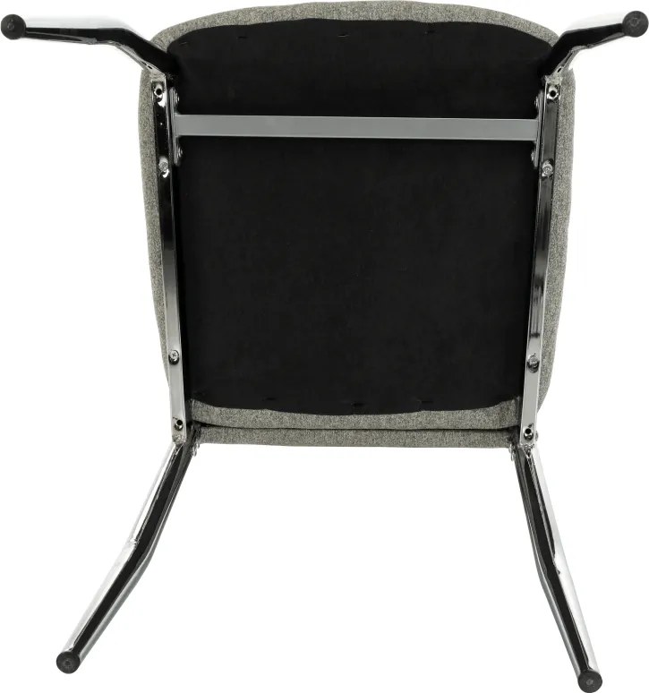 Étkezőszék, bézs melír/króm, OLIVA NEW