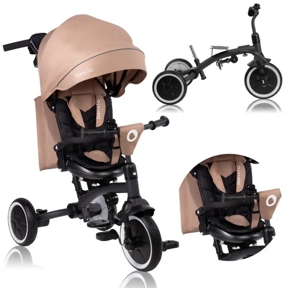 Lionelo - Gyermek tricikli TRIS PLUS homokbézs