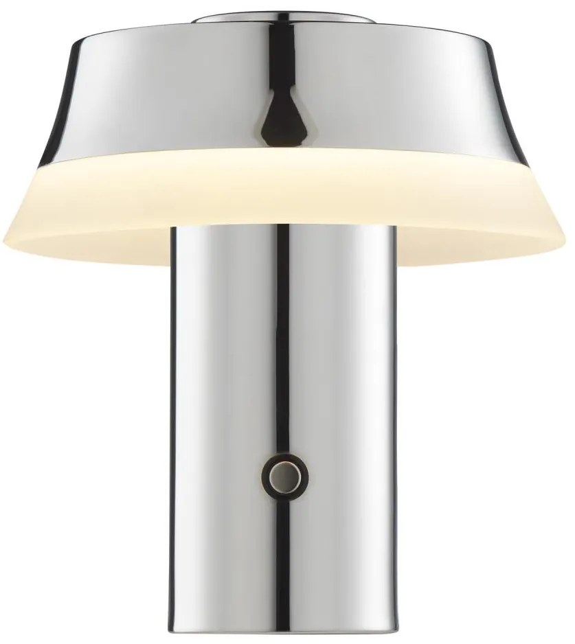 Brilliant - LED fényerőszabályozható tölthető érintős asztali lámpa KINICH LED/2,5W/5V 2700K fényes króm