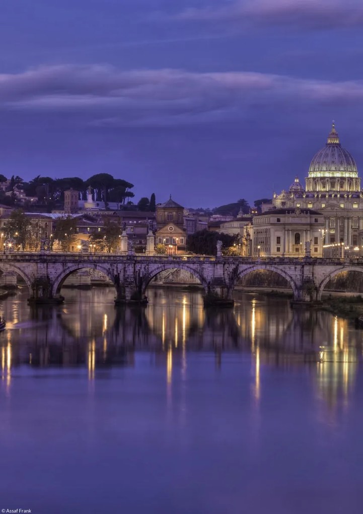 Poszter 21x29,7cm Kilátás a Basilica di San Pietro-ra a Vatikánban 3, Assaf Frank