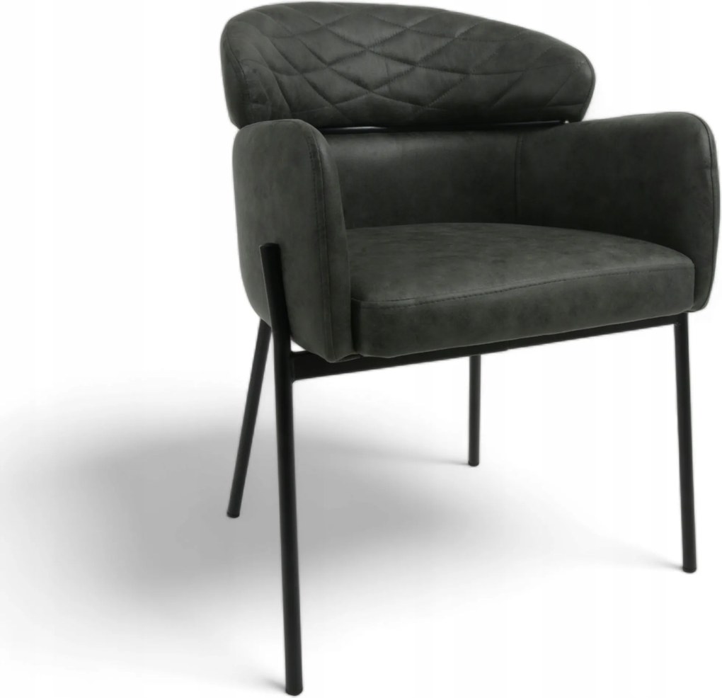 Kárpitozott Szék Velúr Étkező Nappali Fotel Modern Loft Steppelt