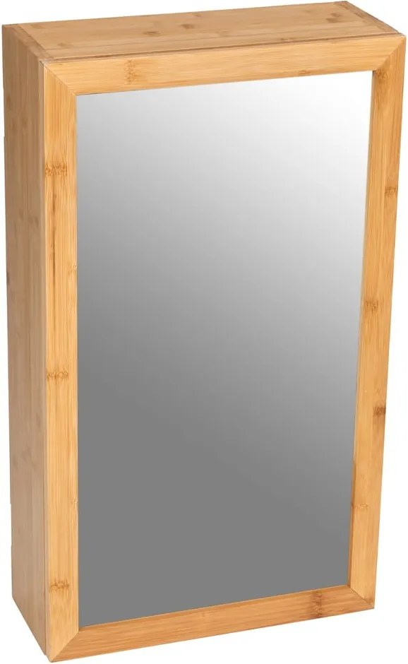 Bambusa fürdőszobai szekrény tükörrel - Wenko