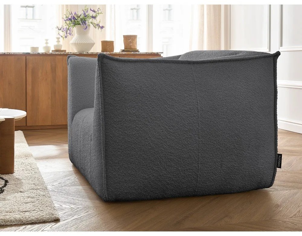 Sötétszürke buklé fotel Giorgia – Bobochic Paris