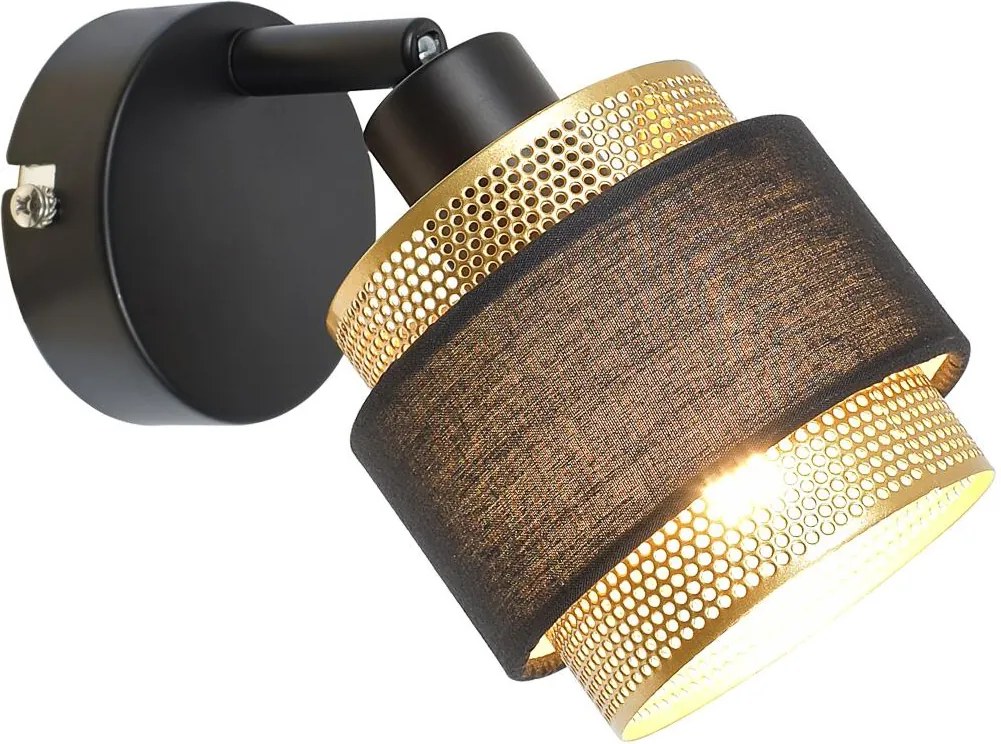 Italux modern fali lámpa renez fekete arany itxspl-95820-1