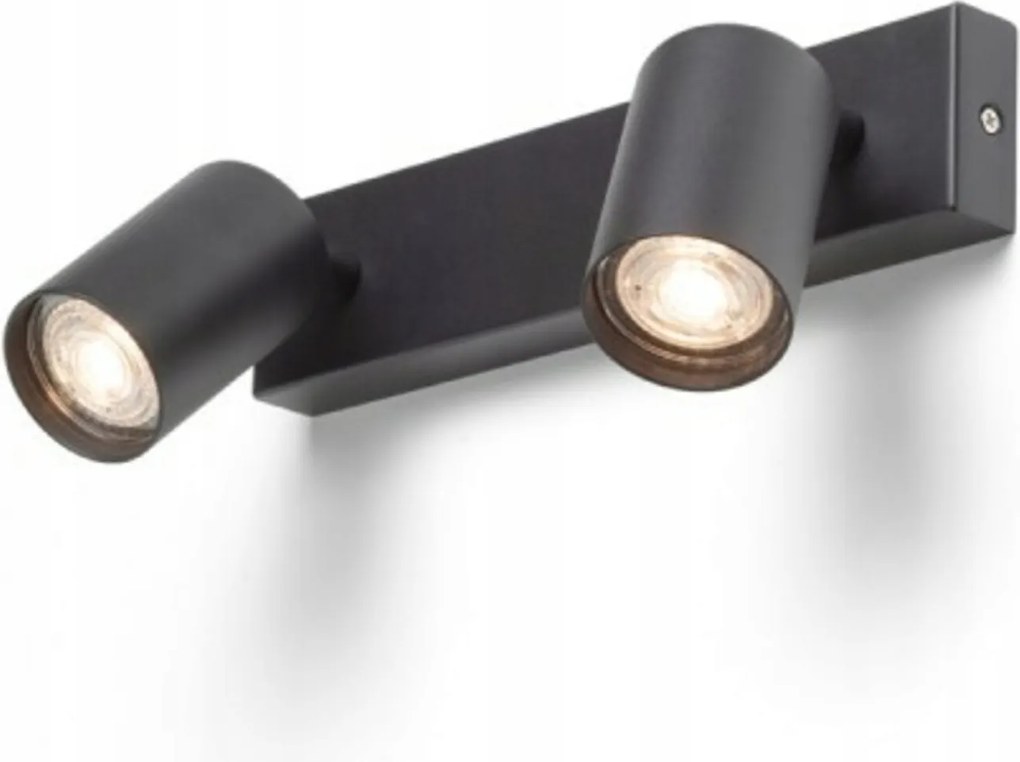 Rendl Dude II felületre szerelhető lámpa fekete 2xGU10 Led max. 2x9W 230V