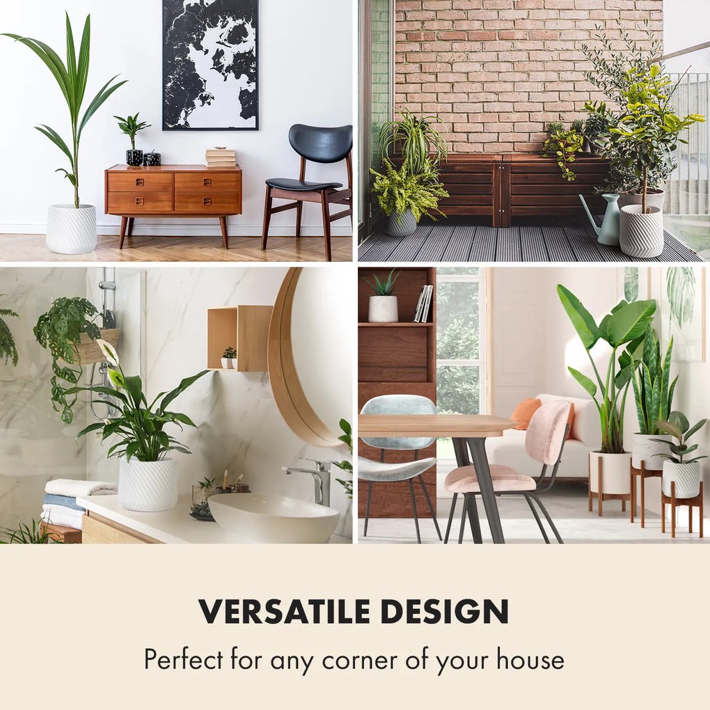 Fox & Fern Heusden, virágcserép, Polystone, növények számára alkalmas, kézzel készített