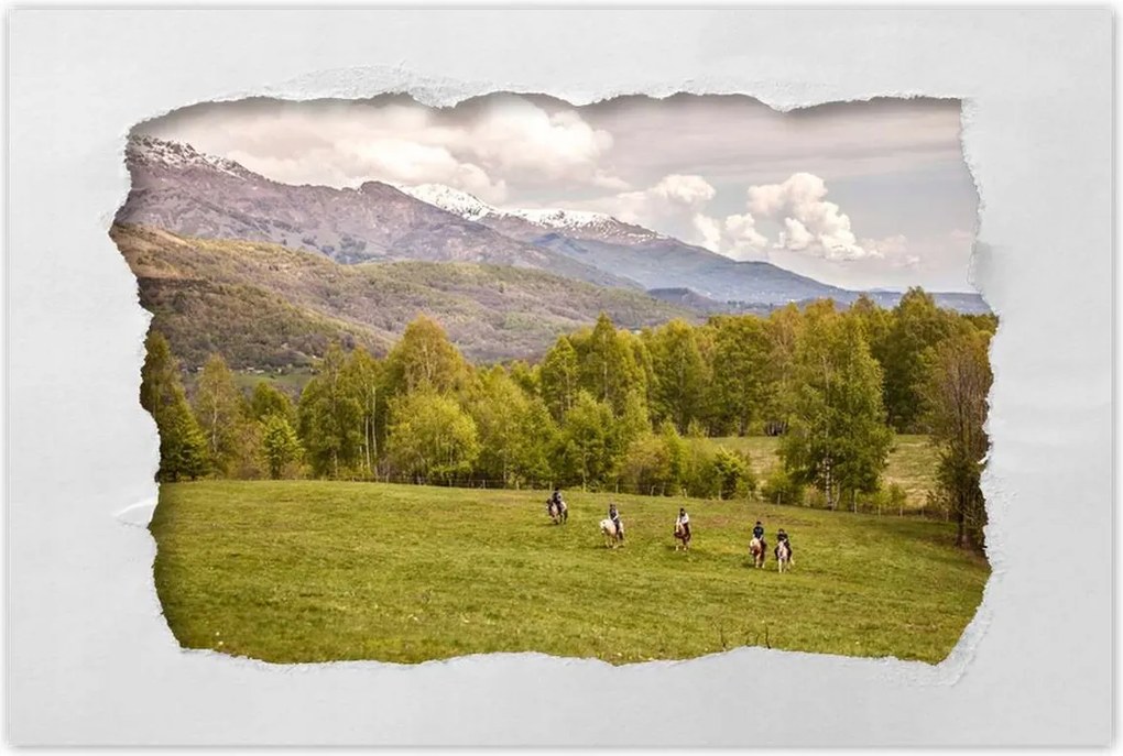 Poszterek 90x60 Lovas kirándulás a hegyekbe