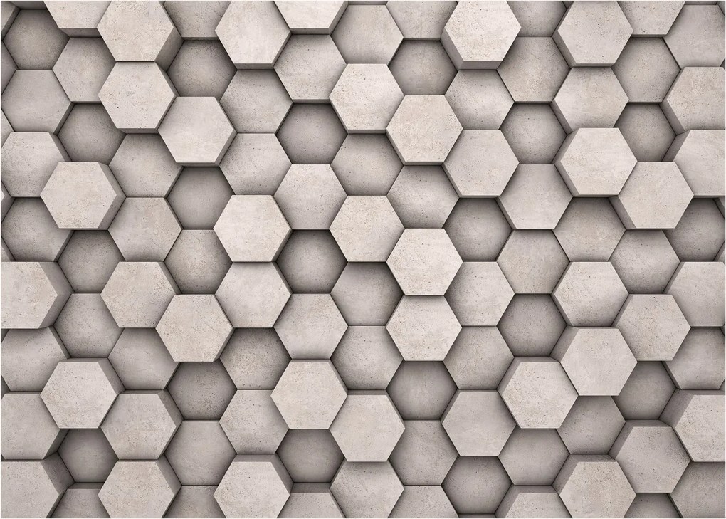 Kép - Hatszögek beton kivitelben (70x50 cm)
