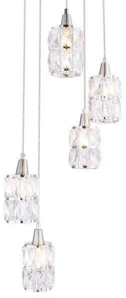 Globo 15760-5 - Csillár zsinóron WOLLI 5xE14/40W/230V