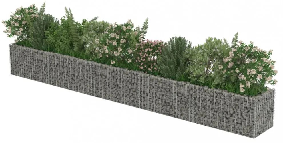 horganyzott acél gabion magaságyás 450 x 50 x 50 cm