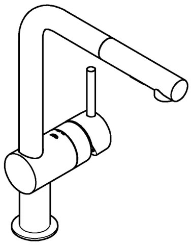 GROHE 30274000 - Mosogatócsaptelep L-kifolyóval, fényes króm