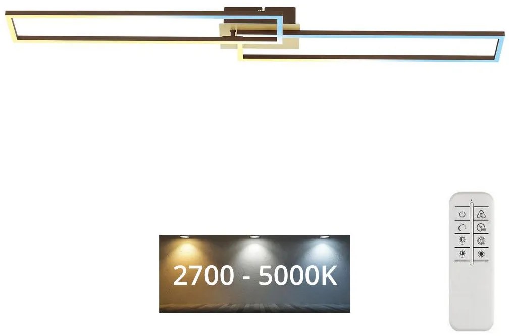Brilo Brilo - LED Dimmelhető felületre szerelhető csillár FRAME 2xLED/20W/230V 2700-5000 + távirányító BL1257
