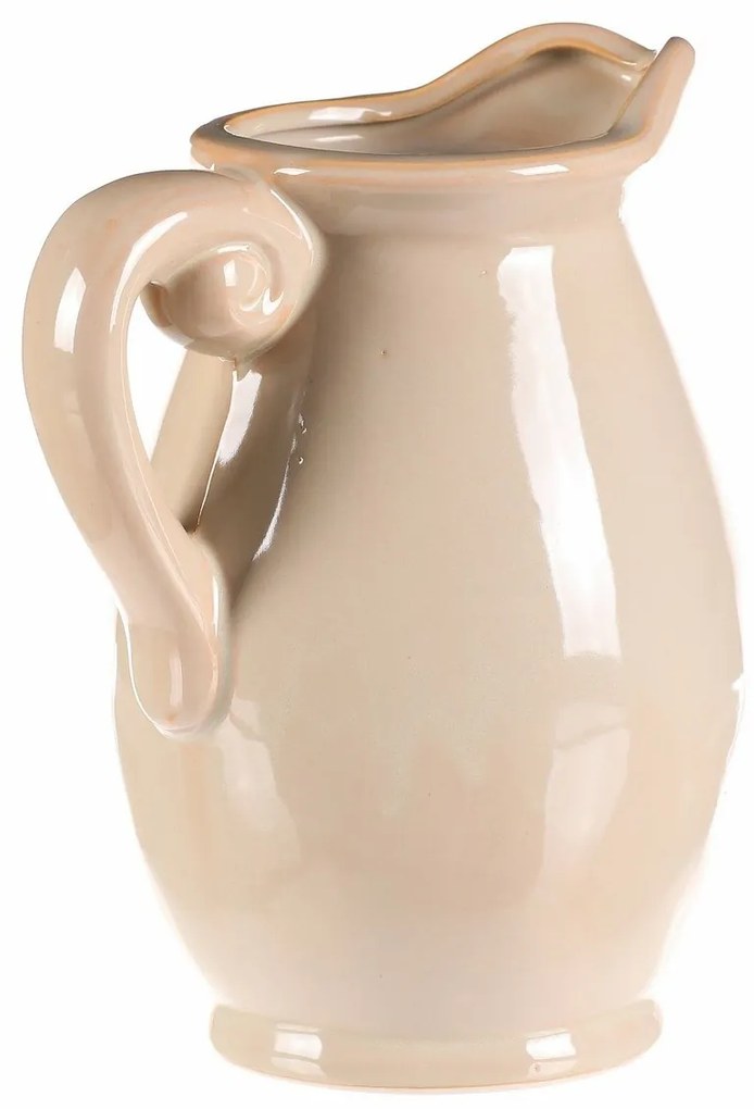 Váza/kanna krém, 15 x 16 x 23 cm, közepes, 23 cm