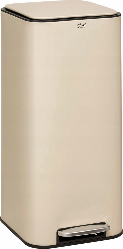 Pedálos Kosár Fém 30 L Bézs Méretek 35,5 x 29 x 63 cm