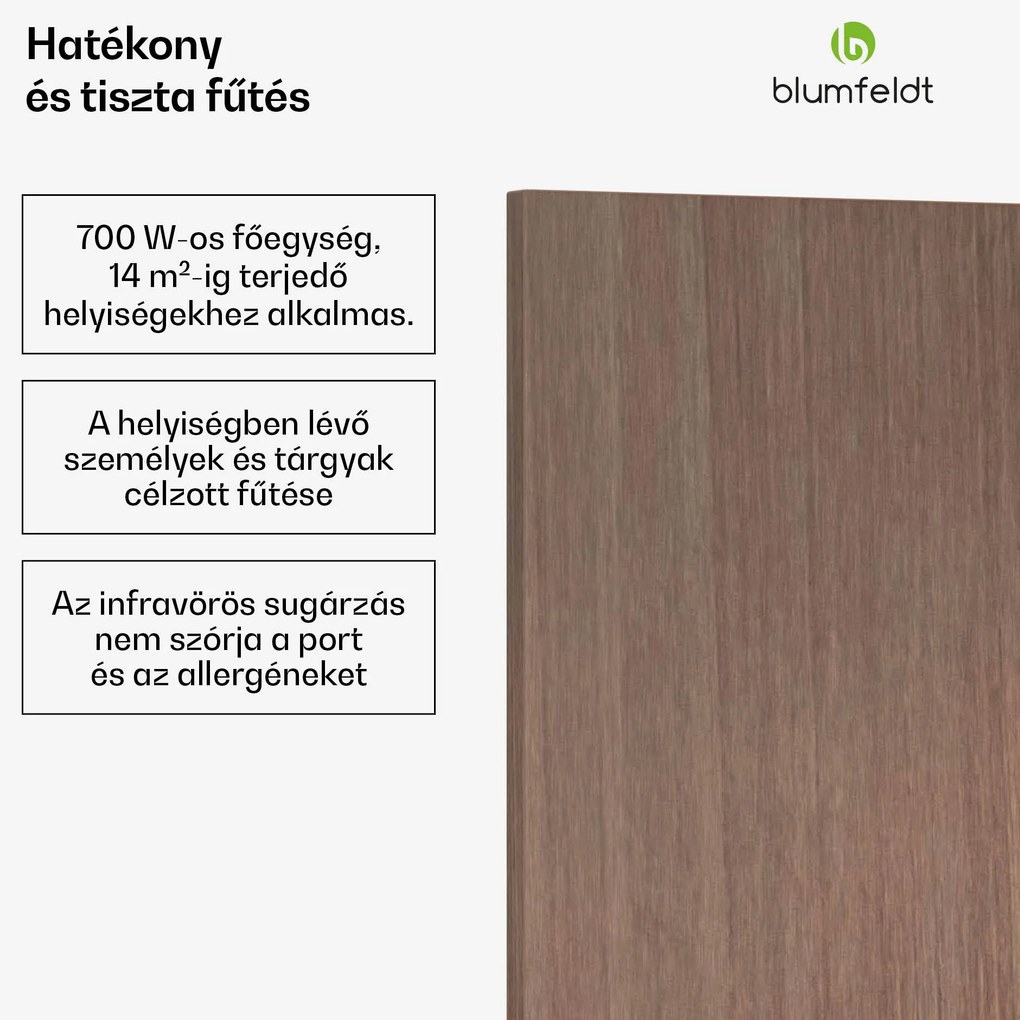 Blumfeldt Heat Square, Infravörös fűtés, WiFi vezérlés, 700 W, IP44
