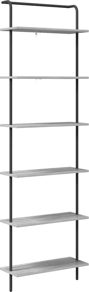 vidaXL Könyvespolc Szürke Sonoma 60 x 24 x 203 cm Faanyag