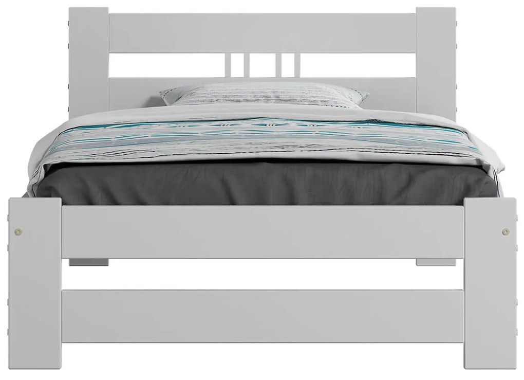 Fa ágy 90x200 LUX VitBed fehér + Matrac 90x200 Niobé