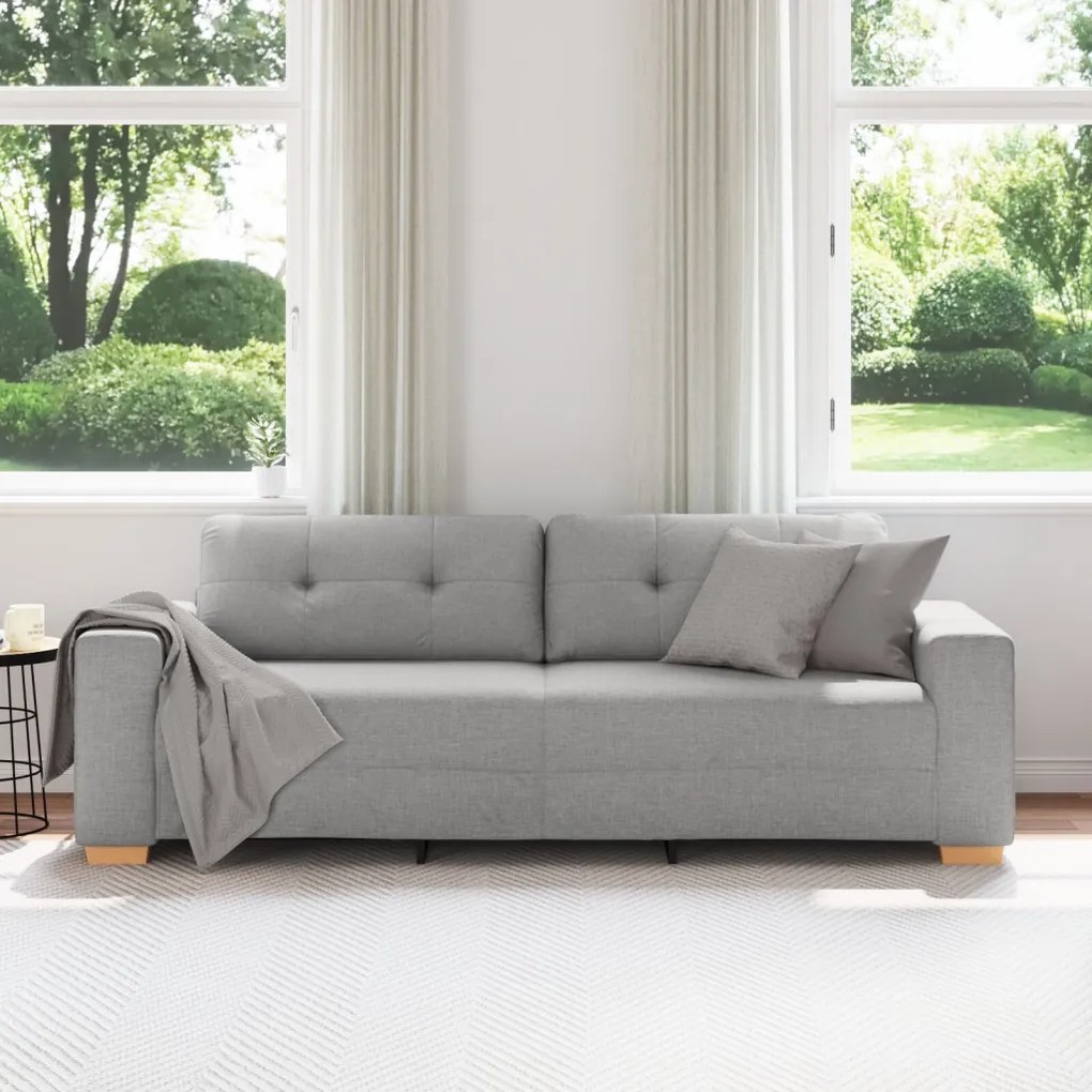 3-Fős Kanapé Felhő Szürke 180 cm Textil
