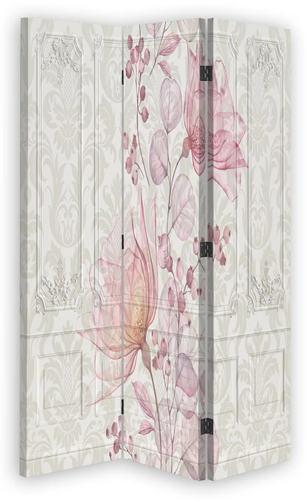 Gario Paraván Barokk virágok Méret: 180 x 170 cm, Kivitelezés: Klasszikus paraván