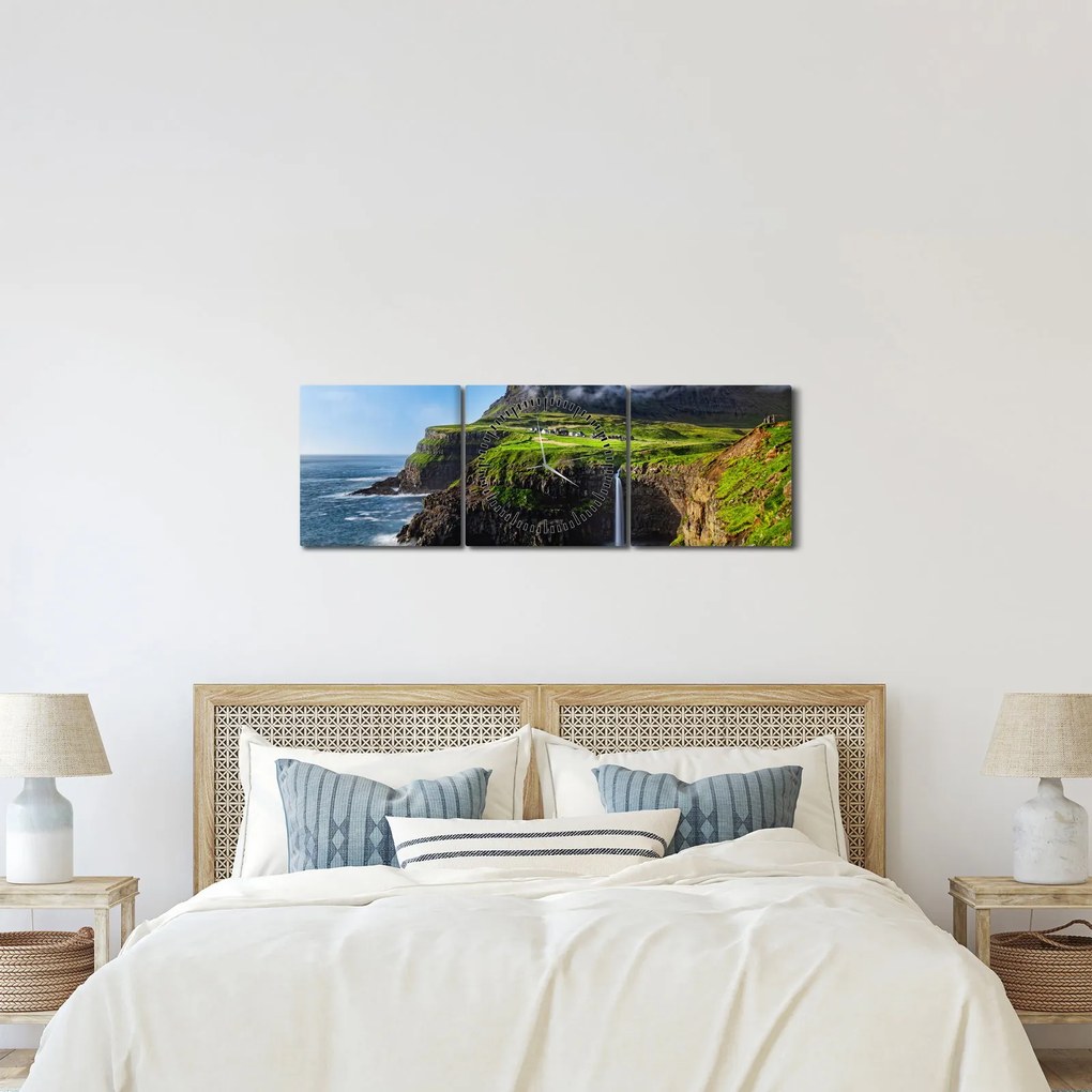 Kép - Múlafossur vízesés (órával) (90x30 cm)