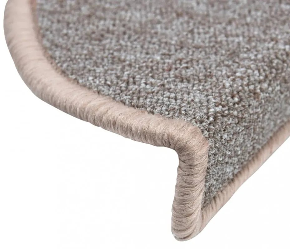 15 darab világosbarna lépcsőszőnyeg 56 x 17 x 3 cm