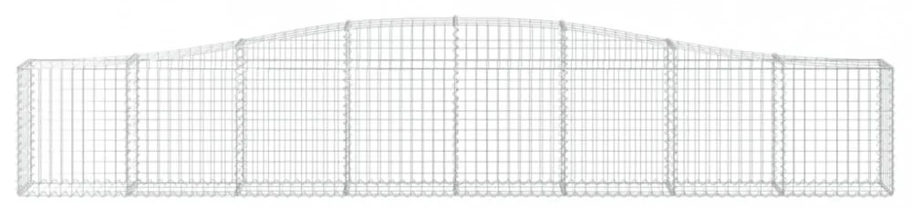 vidaXL 20 db íves horganyzott vas gabion kosár 400x30x60/80 cm