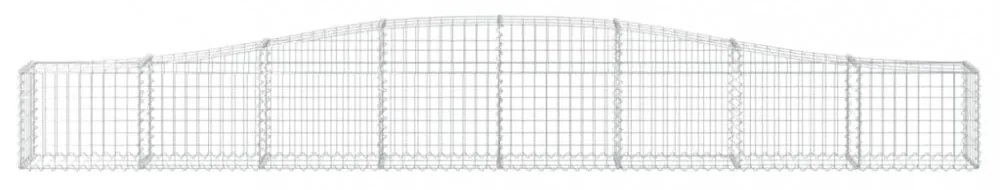 íves horganyzott vas gabion kosár 400x30x40/60 cm
