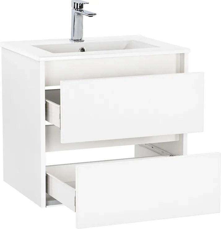 Porto 60 alsó fürdőszoba bútor mosdóval fehér színben